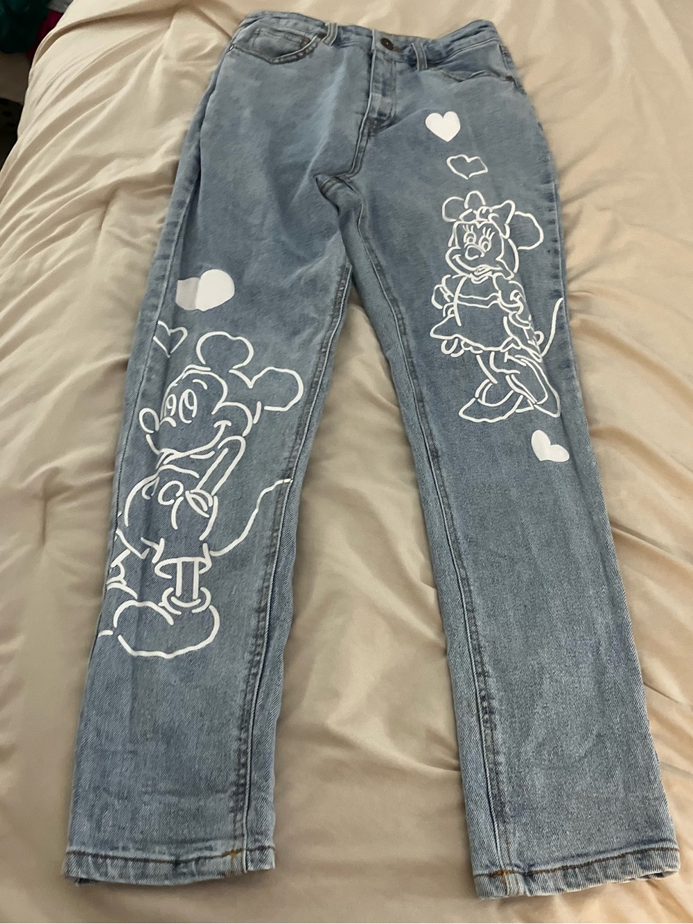 Disney x Her Universe Mickey & Minnie Mouse High Rise Mom Jeans - Size 1